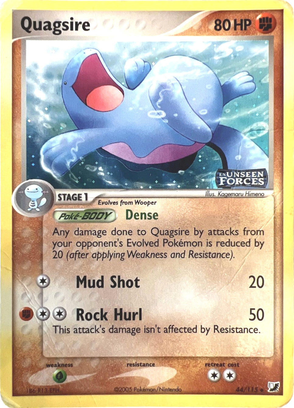 Quagsire (44/115) (Stamped) [EX: Unseen Forces] | Dumpster Cat Games