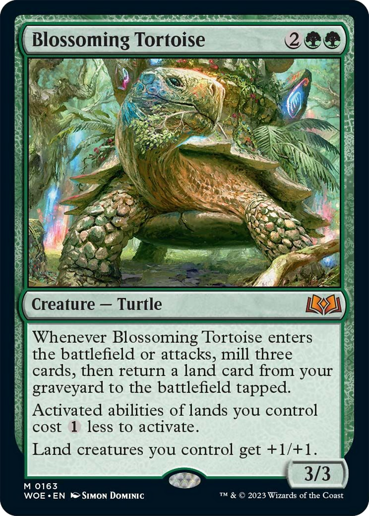 Blossoming Tortoise [Wilds of Eldraine] | Dumpster Cat Games