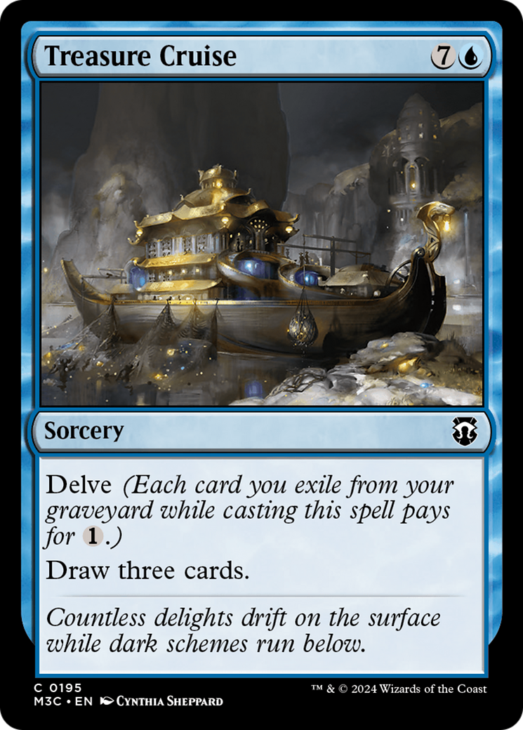 Treasure Cruise (Ripple Foil) [Modern Horizons 3 Commander] | Dumpster Cat Games