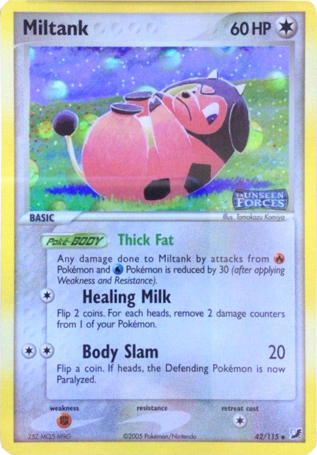 Miltank (42/115) (Stamped) [EX: Unseen Forces] | Dumpster Cat Games