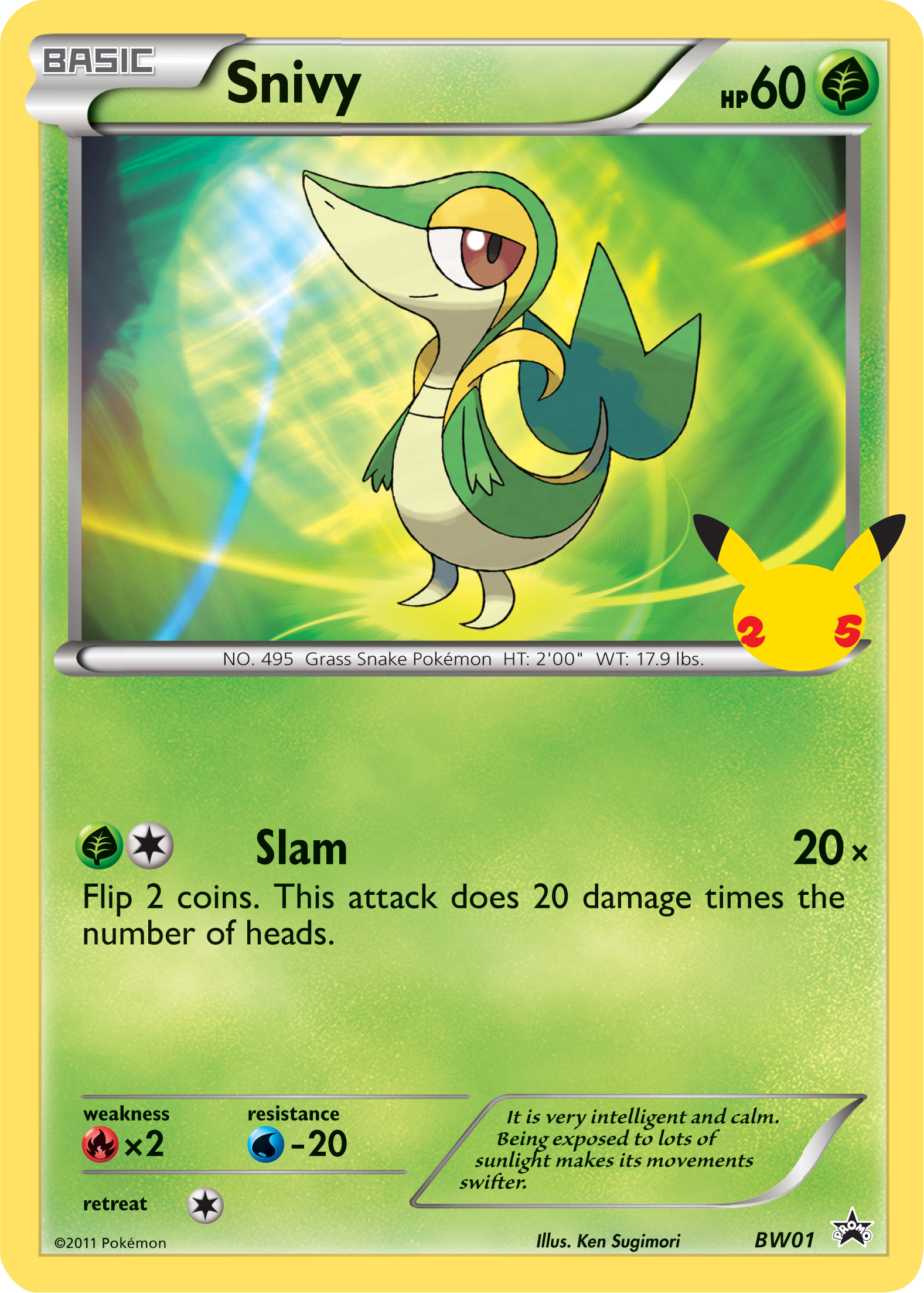 Snivy (BW01) (Jumbo Card) [First Partner Pack] | Dumpster Cat Games