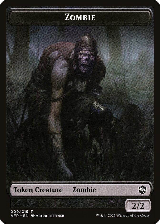 Zombie // Dog Illusion Double-Sided Token [Dungeons & Dragons: Adventures in the Forgotten Realms Tokens] | Dumpster Cat Games