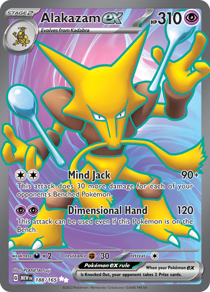 Alakazam ex (188/165) [Scarlet & Violet: 151] | Dumpster Cat Games