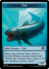 Eldrazi Spawn // Fish Double-Sided Token [Modern Horizons 3 Tokens] | Dumpster Cat Games