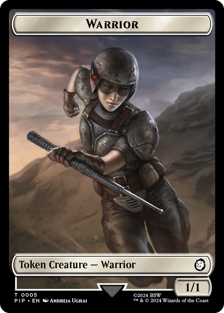 Energy Reserve // Warrior Double-Sided Token [Fallout Tokens] | Dumpster Cat Games