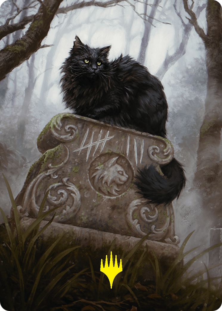 Nine-Lives Familiar 2 Art Card (36/54) (Gold-Stamped Planeswalker Symbol) [Foundations Art Series] | Dumpster Cat Games