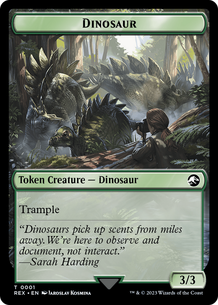 Gnome // Dinosaur (0001) Double-Sided Token [The Lost Caverns of Ixalan Tokens] | Dumpster Cat Games