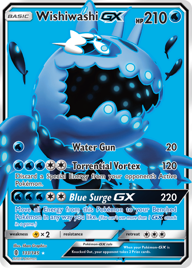 Wishiwashi GX (133/145) [Sun & Moon: Guardians Rising] | Dumpster Cat Games