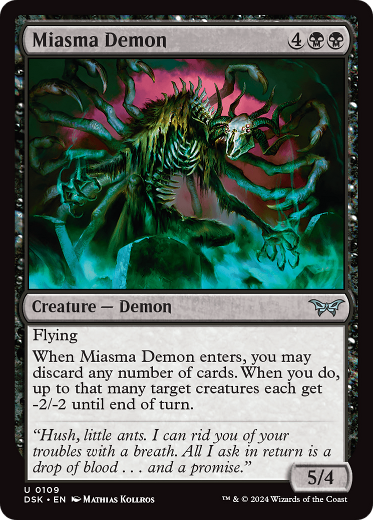 Miasma Demon [Duskmourn: House of Horror] | Dumpster Cat Games