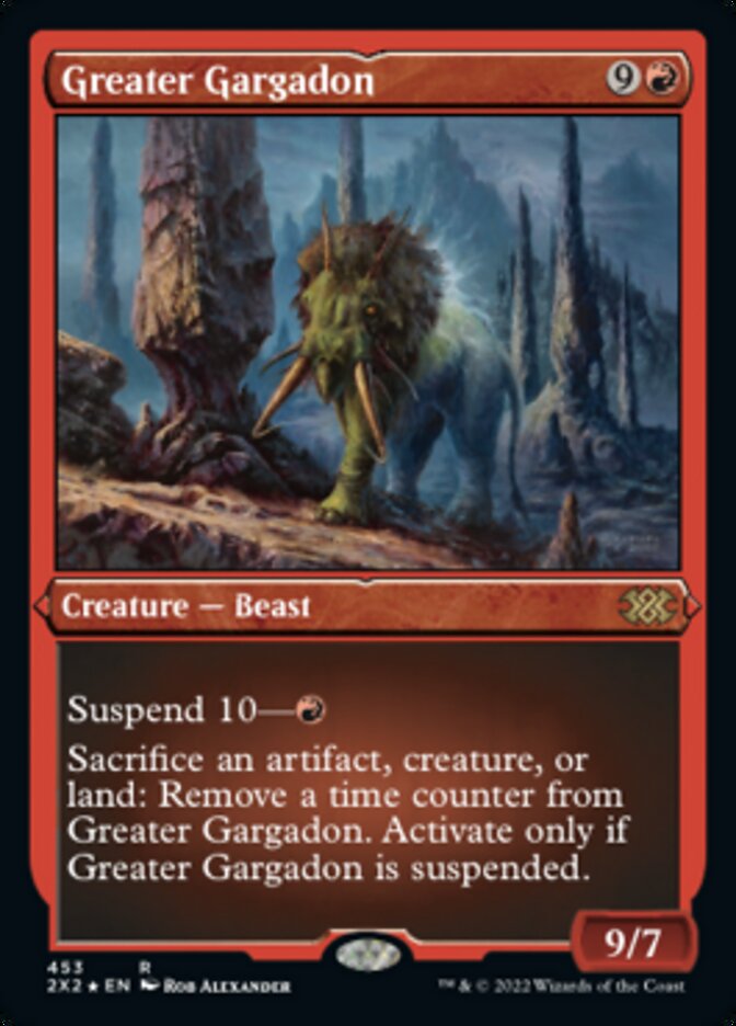 Greater Gargadon (Foil Etched) [Double Masters 2022] | Dumpster Cat Games