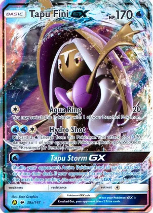 Tapu Fini GX (39a/147) [Alternate Art Promos] | Dumpster Cat Games