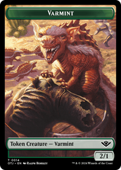 Mercenary // Varmint Double-Sided Token [Outlaws of Thunder Junction Tokens] | Dumpster Cat Games