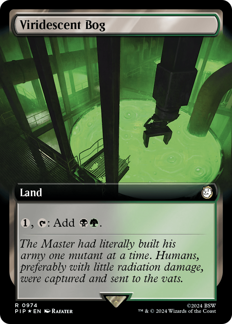 Viridescent Bog (Extended Art) (Surge Foil) [Fallout] | Dumpster Cat Games