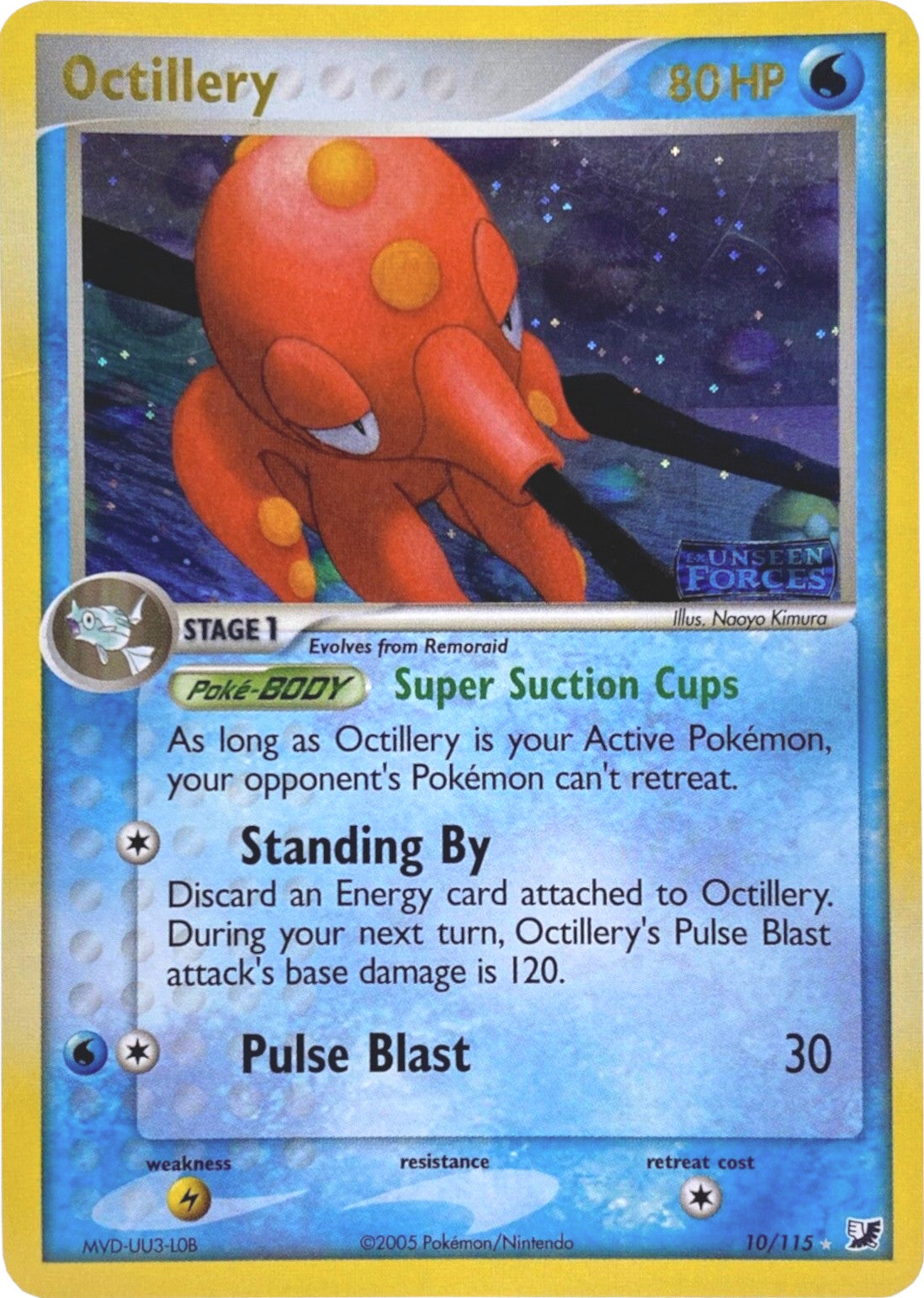 Octillery (10/115) (Stamped) [EX: Unseen Forces] | Dumpster Cat Games