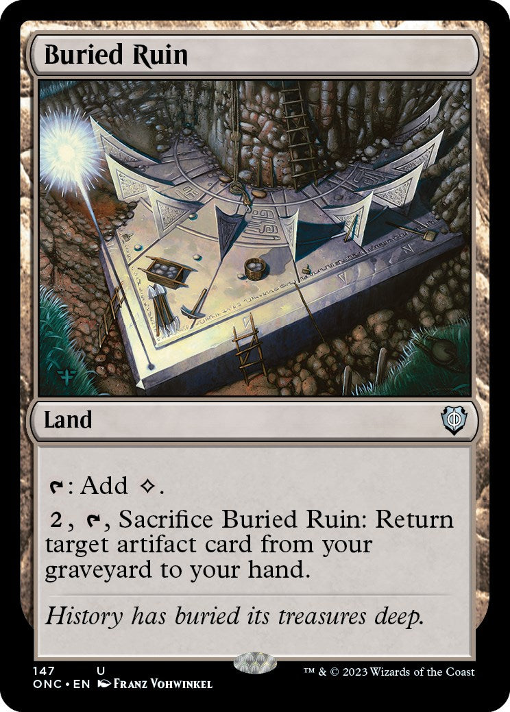 Buried Ruin [Phyrexia: All Will Be One Commander] | Dumpster Cat Games