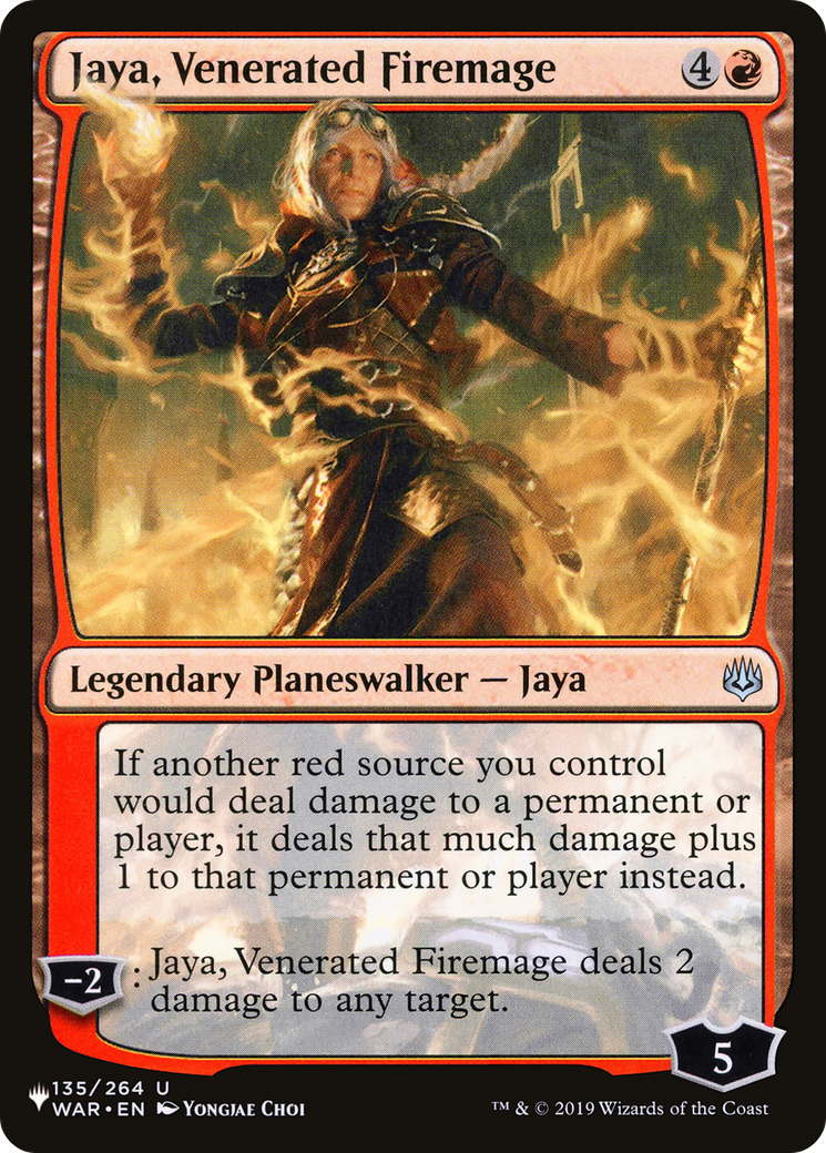 Jaya, Venerated Firemage [The List] | Dumpster Cat Games