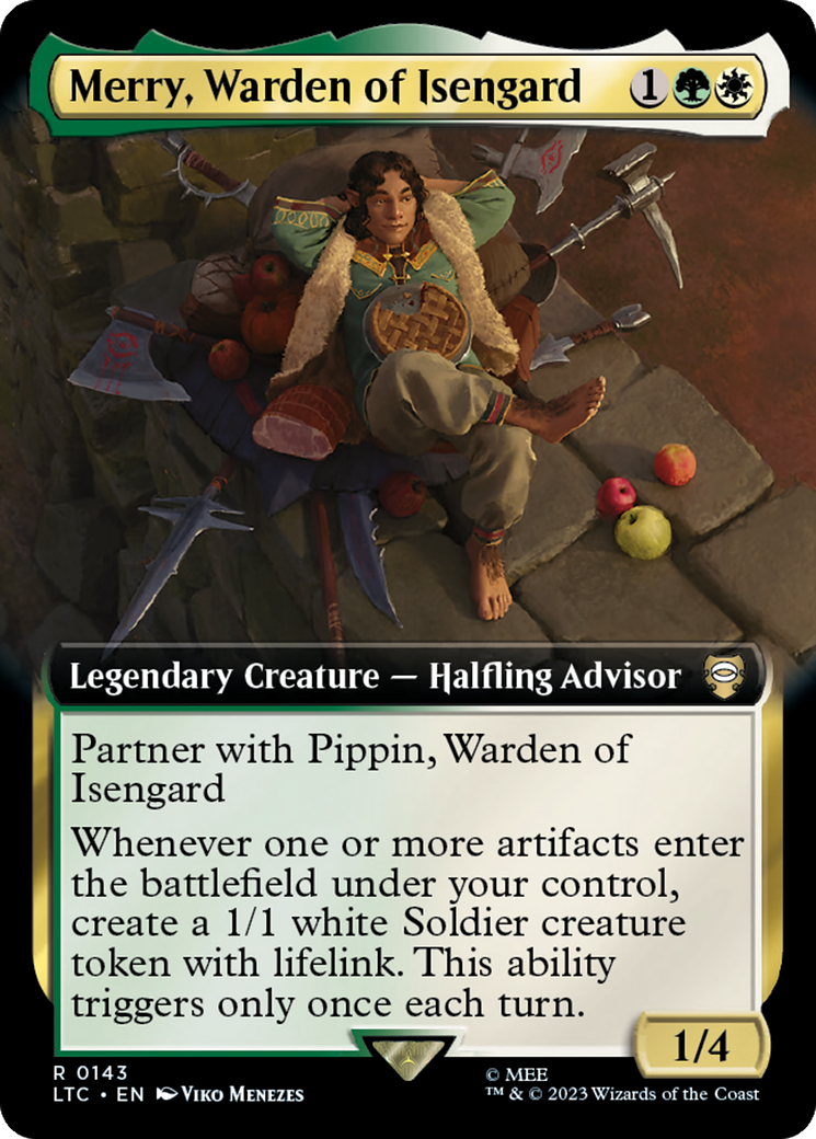 Merry, Warden of Isengard (Extended Art) [The Lord of the Rings: Tales of Middle-Earth Commander] | Dumpster Cat Games