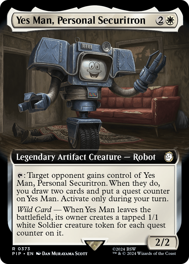 Yes Man, Personal Securitron (Extended Art) [Fallout] | Dumpster Cat Games