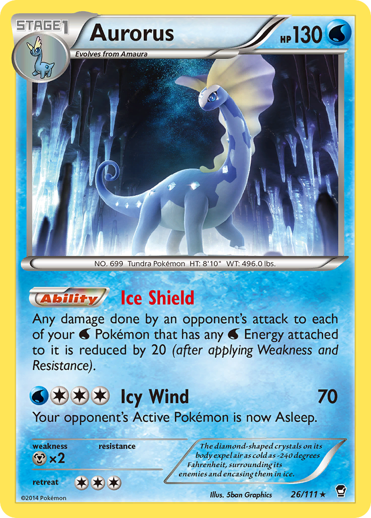 Aurorus (26/111) [XY: Furious Fists] | Dumpster Cat Games