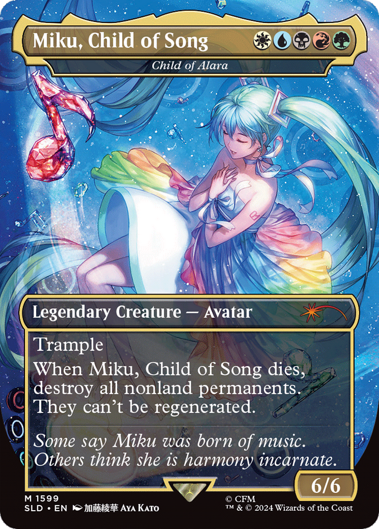 Miku, Child of Song - Child of Alara (Rainbow Foil) [Secret Lair Drop Series] | Dumpster Cat Games