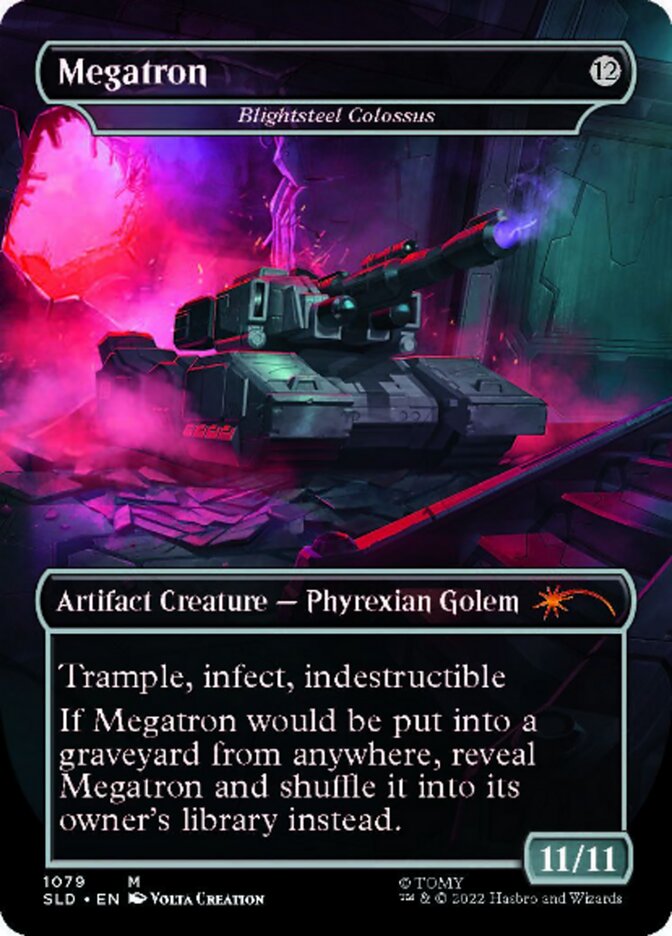 Blightsteel Colossus - Megatron (Borderless) [Secret Lair Drop Series] | Dumpster Cat Games