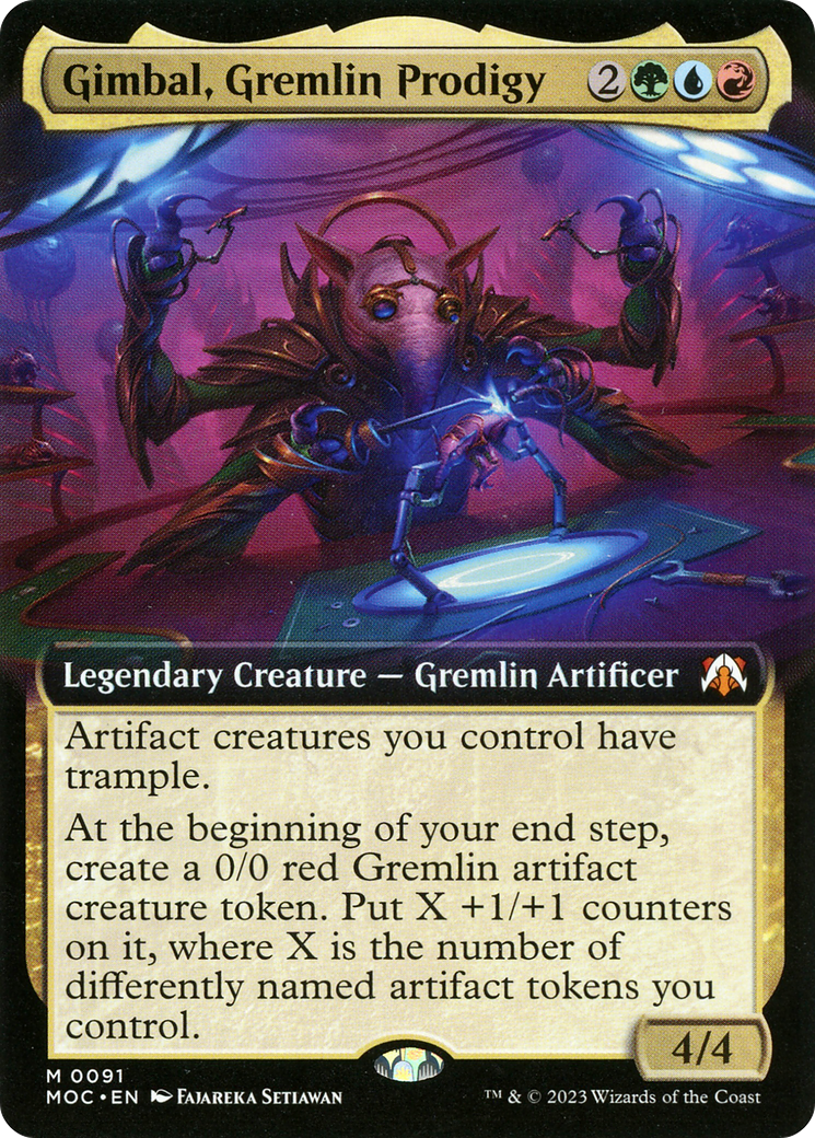 Gimbal, Gremlin Prodigy (Extended Art) [March of the Machine Commander] | Dumpster Cat Games