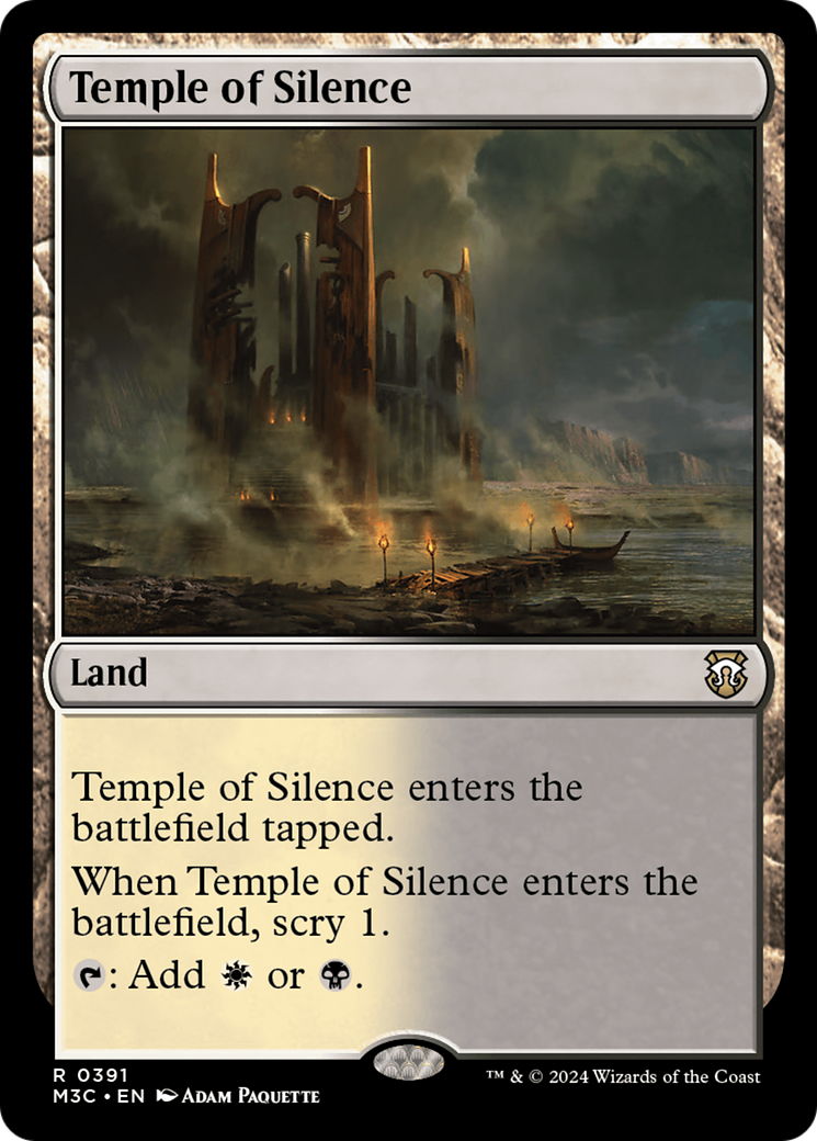 Temple of Silence (Ripple Foil) [Modern Horizons 3 Commander] | Dumpster Cat Games