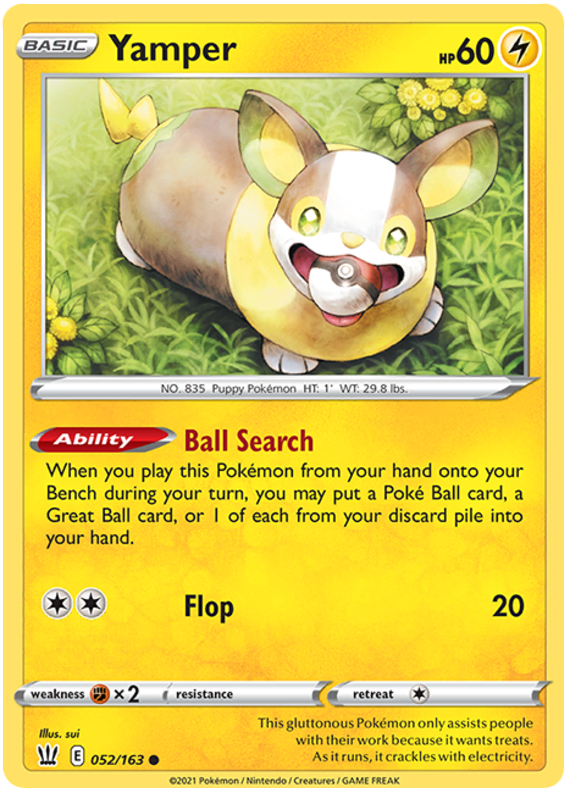 Yamper (052/163) [Sword & Shield: Battle Styles] | Dumpster Cat Games