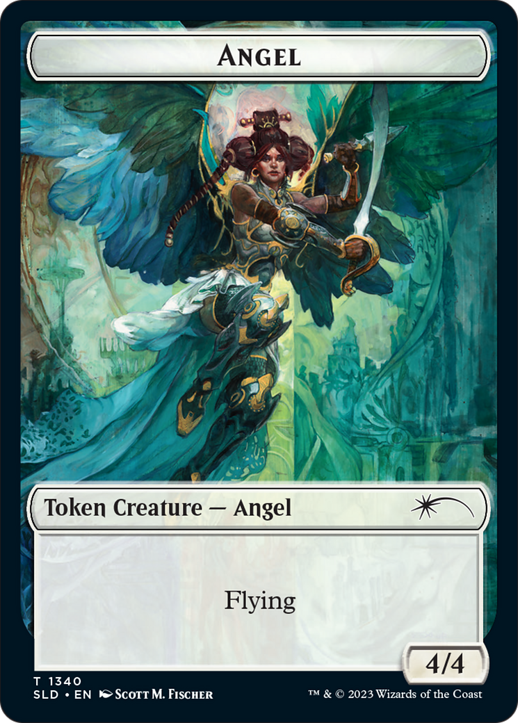 Angel (SLD) // Soldier (GRN) Double-Sided Token [Secret Lair: Angels Tokens] | Dumpster Cat Games