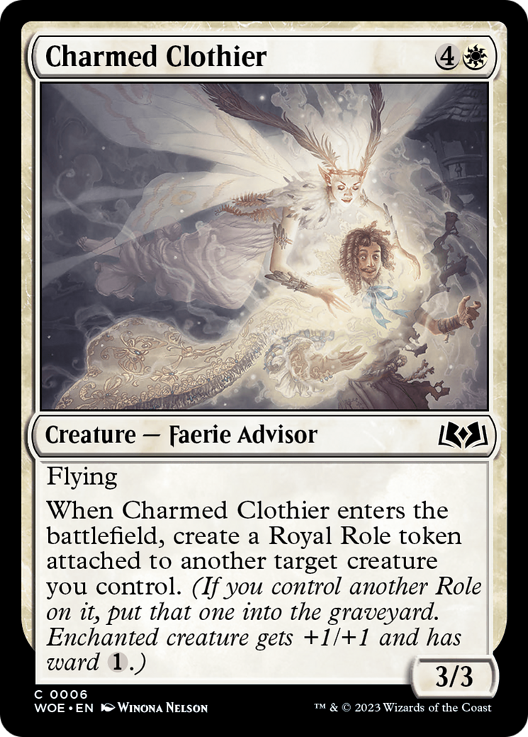 Charmed Clothier [Wilds of Eldraine] | Dumpster Cat Games