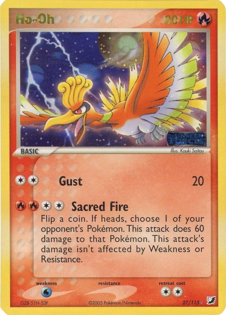 Ho-Oh (27/115) (Stamped) [EX: Unseen Forces] | Dumpster Cat Games