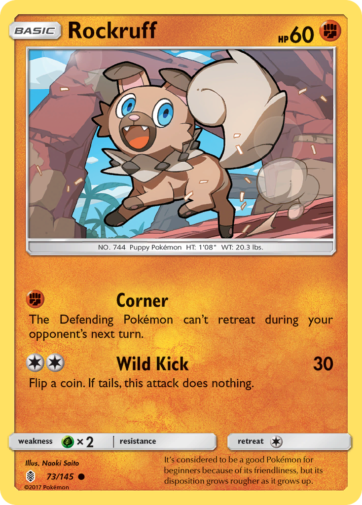 Rockruff (73/145) [Sun & Moon: Guardians Rising] | Dumpster Cat Games