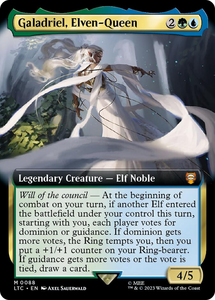 Galadriel, Elven-Queen (Extended Art) [The Lord of the Rings: Tales of Middle-Earth Commander] | Dumpster Cat Games