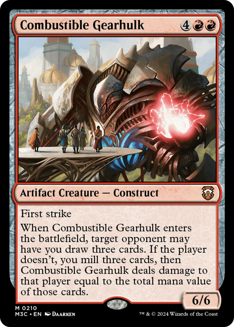 Combustible Gearhulk (Ripple Foil) [Modern Horizons 3 Commander] | Dumpster Cat Games