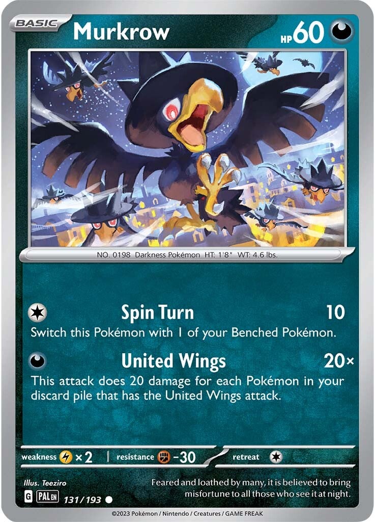 Murkrow (131/193) [Scarlet & Violet: Paldea Evolved] | Dumpster Cat Games