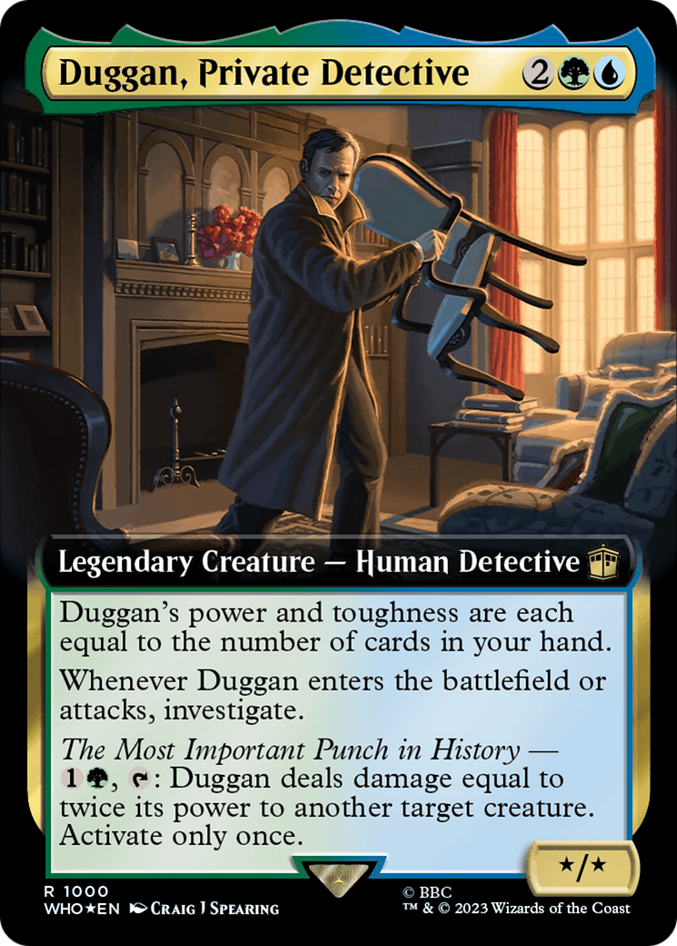 Duggan, Private Detective (Extended Art) (Surge Foil) [Doctor Who] | Dumpster Cat Games