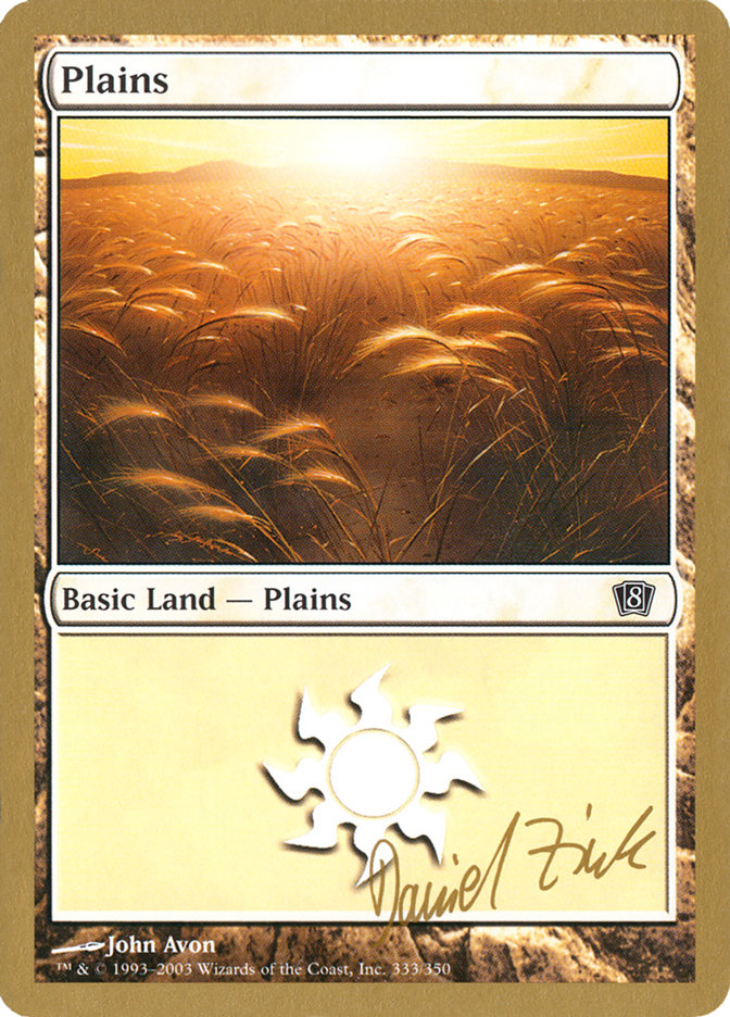 Plains (dz333) (Daniel Zink) [World Championship Decks 2003] | Dumpster Cat Games