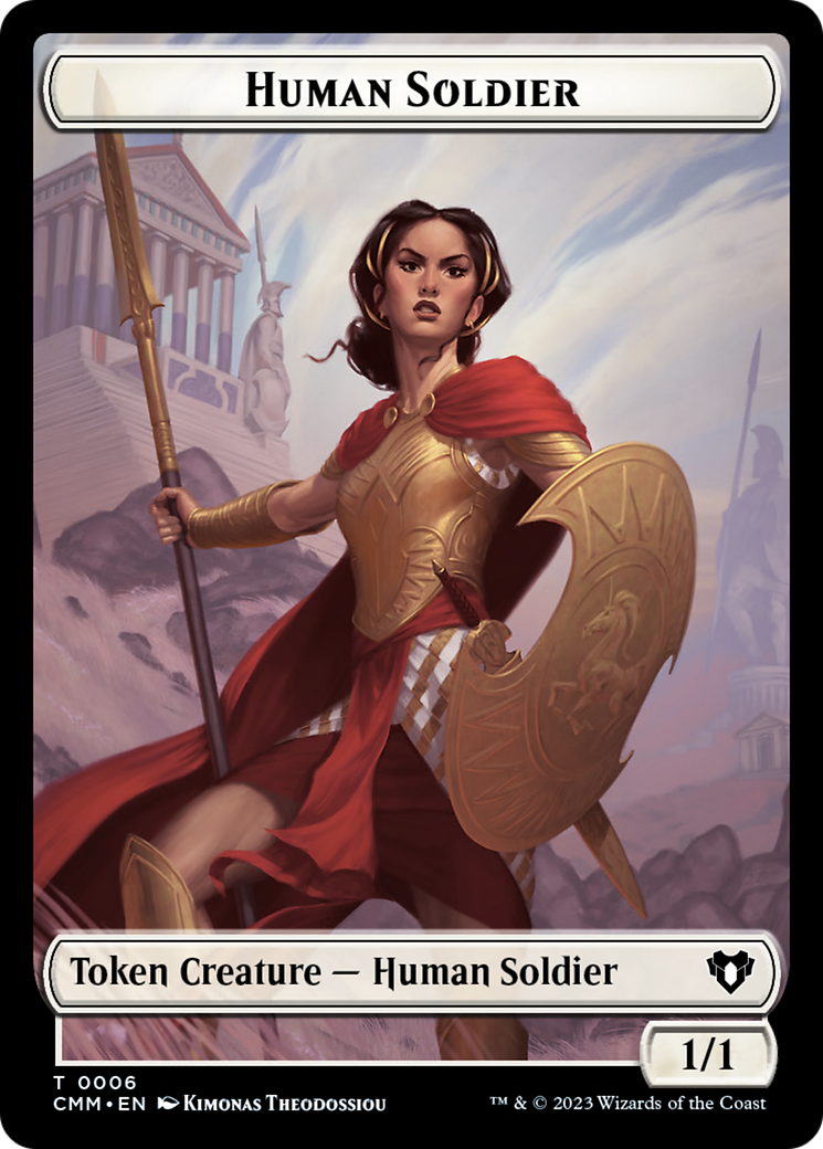 Human Soldier Token [Commander Masters Tokens] | Dumpster Cat Games