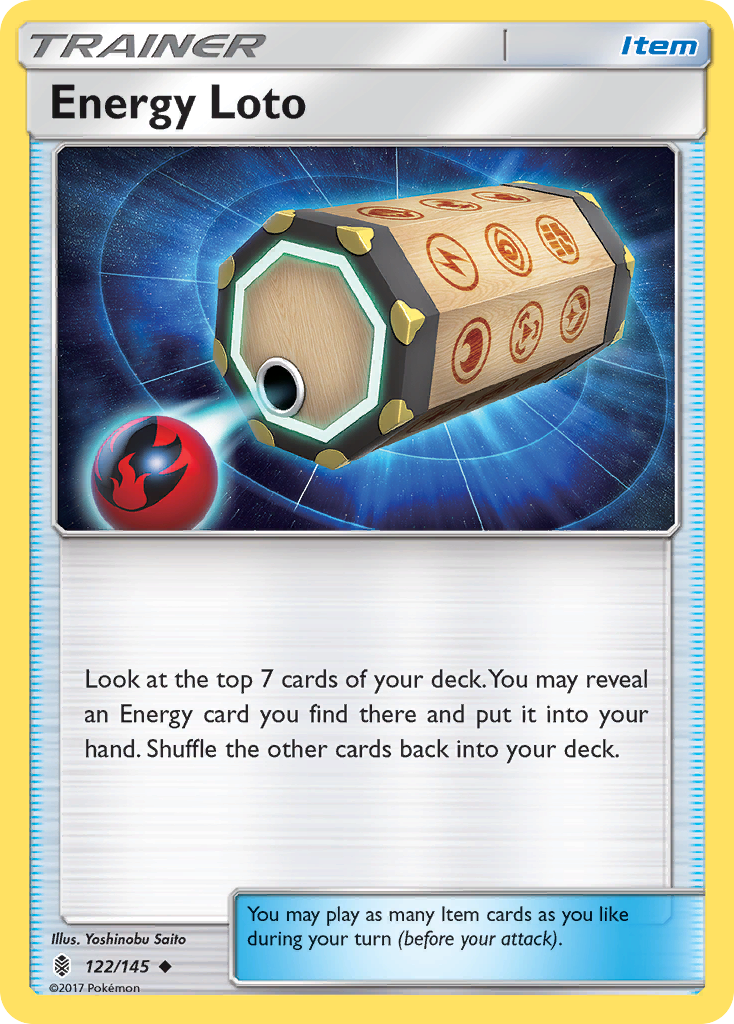 Energy Loto (122/145) [Sun & Moon: Guardians Rising] | Dumpster Cat Games