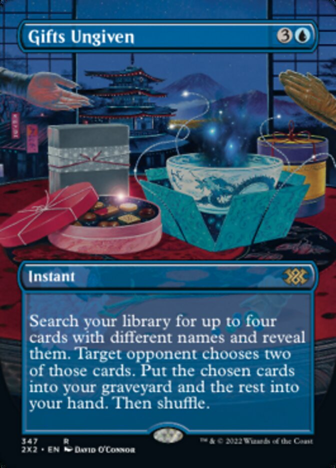 Gifts Ungiven (Borderless Alternate Art) [Double Masters 2022] | Dumpster Cat Games