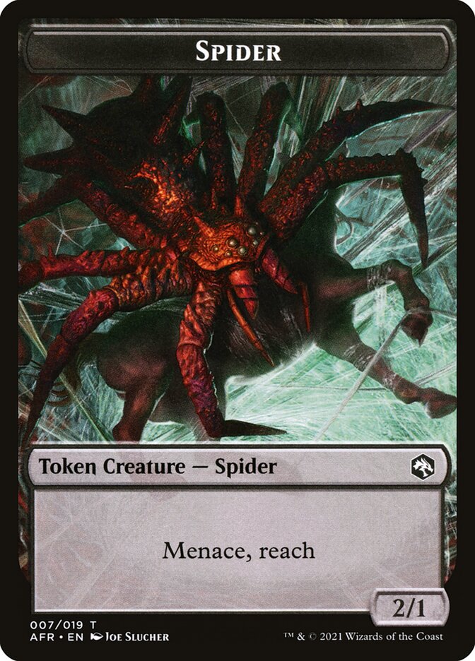 Spider // Zariel, Archduke of Avernus Emblem Double-Sided Token [Dungeons & Dragons: Adventures in the Forgotten Realms Tokens] | Dumpster Cat Games