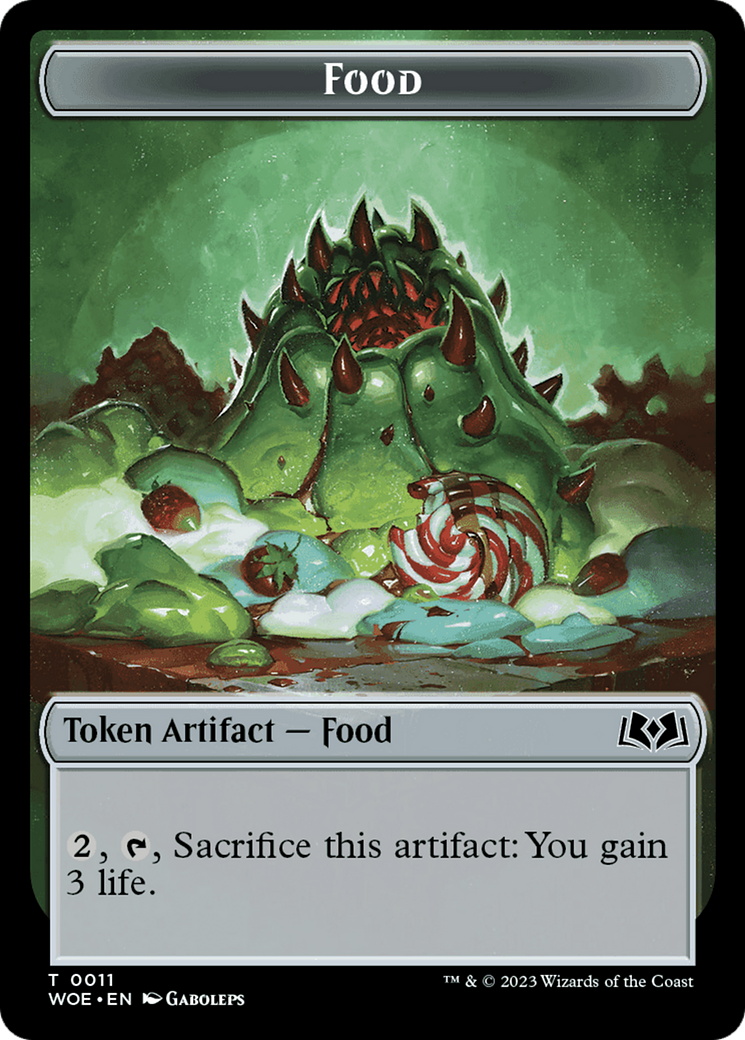 Mouse // Food (0011) Double-Sided Token [Wilds of Eldraine Tokens] | Dumpster Cat Games