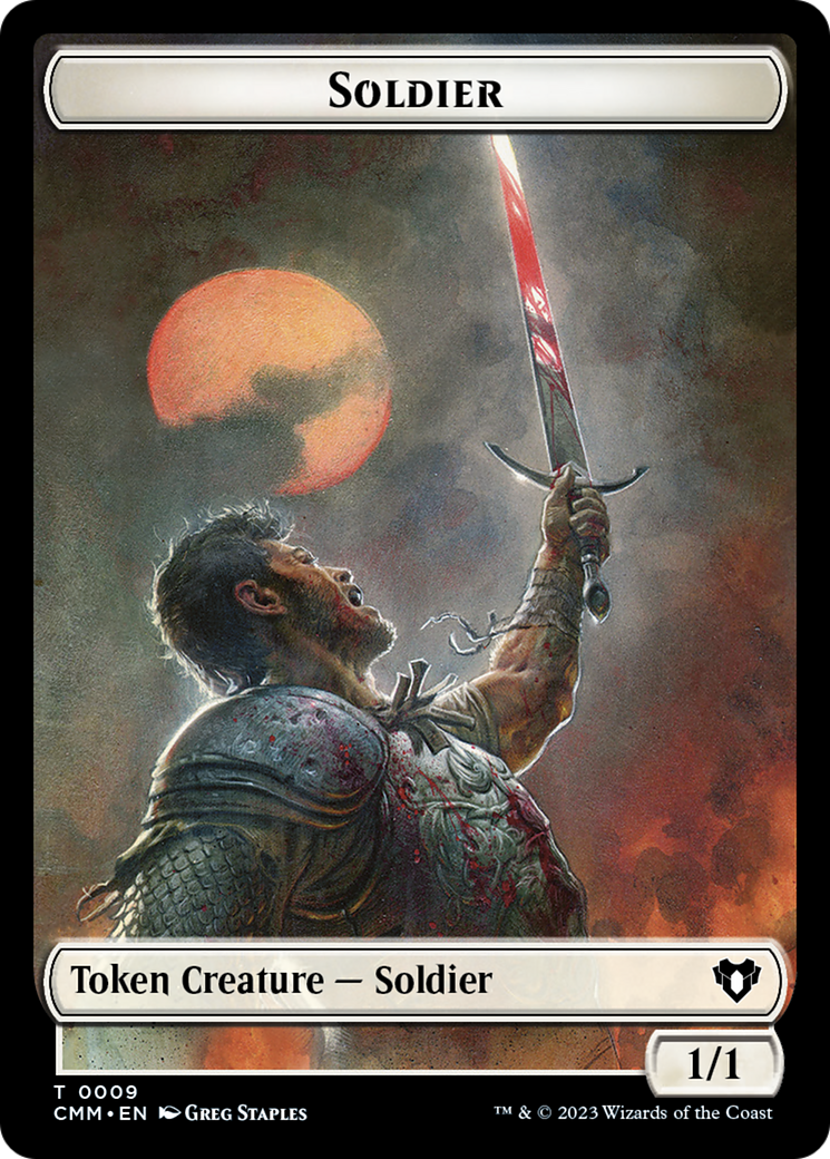 Soldier // Elephant Double-Sided Token [Commander Masters Tokens] | Dumpster Cat Games