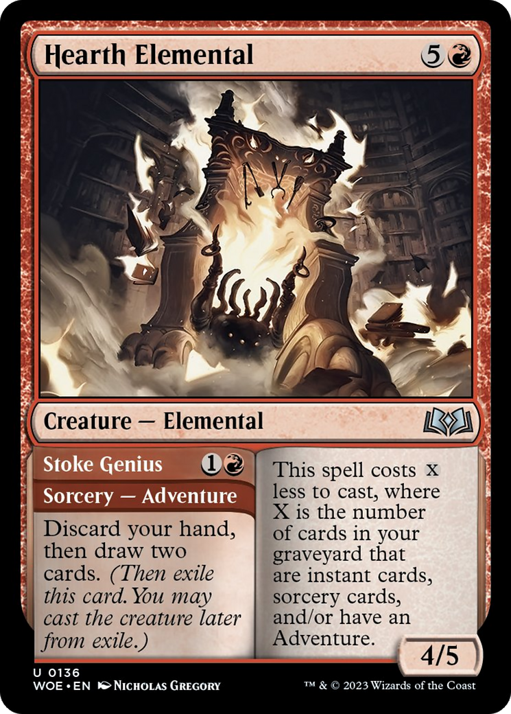 Hearth Elemental // Stoke Genius [Wilds of Eldraine] | Dumpster Cat Games