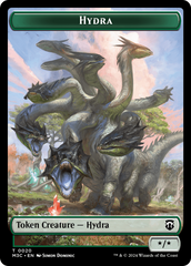 Hydra (Ripple Foil) // Boar Double-Sided Token [Modern Horizons 3 Commander Tokens] | Dumpster Cat Games