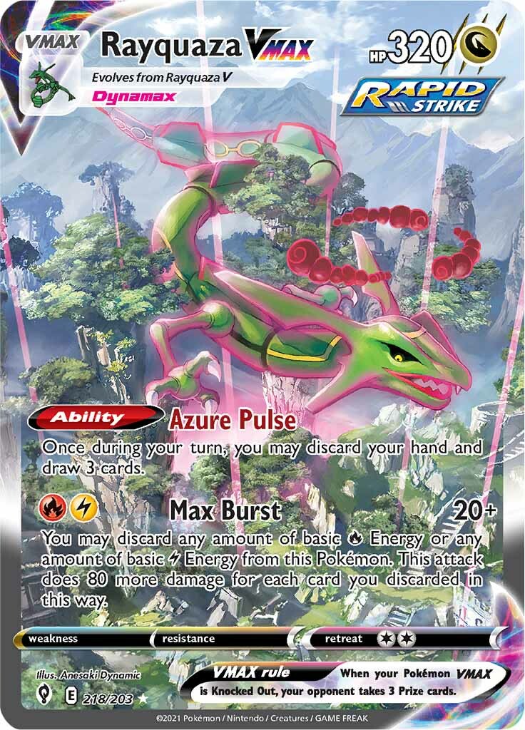 Rayquaza VMAX (218/203) [Sword & Shield: Evolving Skies] | Dumpster Cat Games