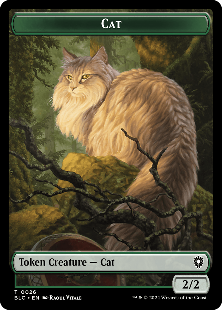 Elemental // Cat Double-Sided Token [Bloomburrow Commander Tokens] | Dumpster Cat Games