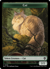 Elemental // Cat Double-Sided Token [Bloomburrow Commander Tokens] | Dumpster Cat Games