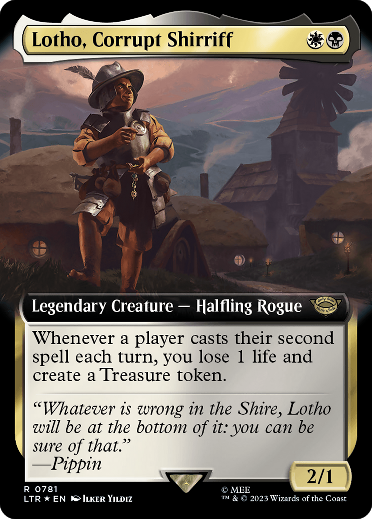 Lotho, Corrupt Shirriff (Extended Art) (Surge Foil) [The Lord of the Rings: Tales of Middle-Earth] | Dumpster Cat Games