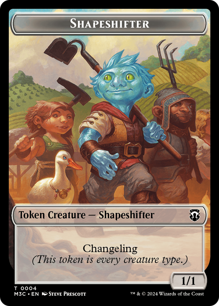 Shapeshifter (0004) // Copy Double-Sided Token [Modern Horizons 3 Commander Tokens] | Dumpster Cat Games